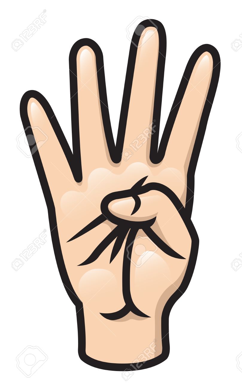 Four fingers clipart - Clipground