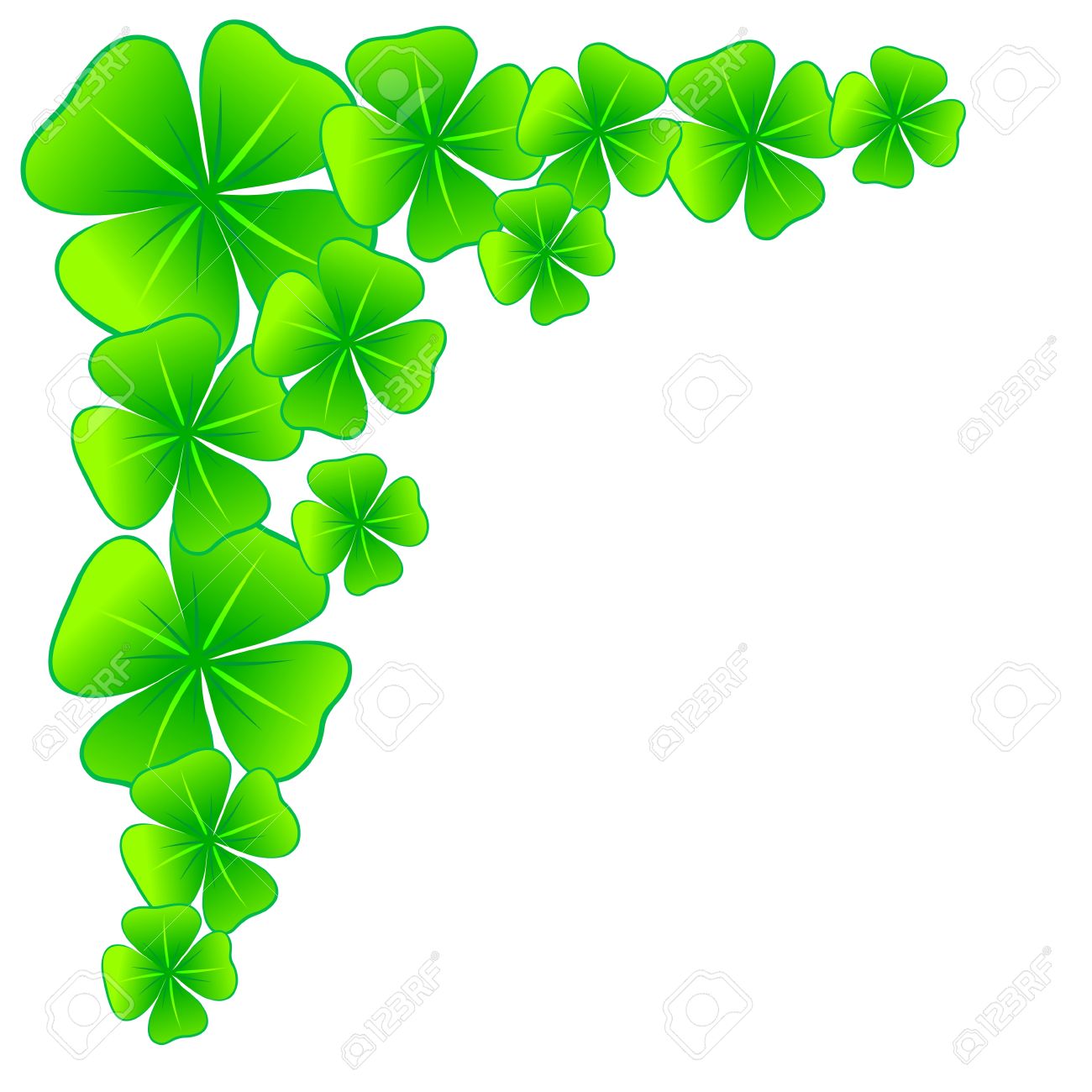 Four Leaf Clover Border Clip Art - Clipground