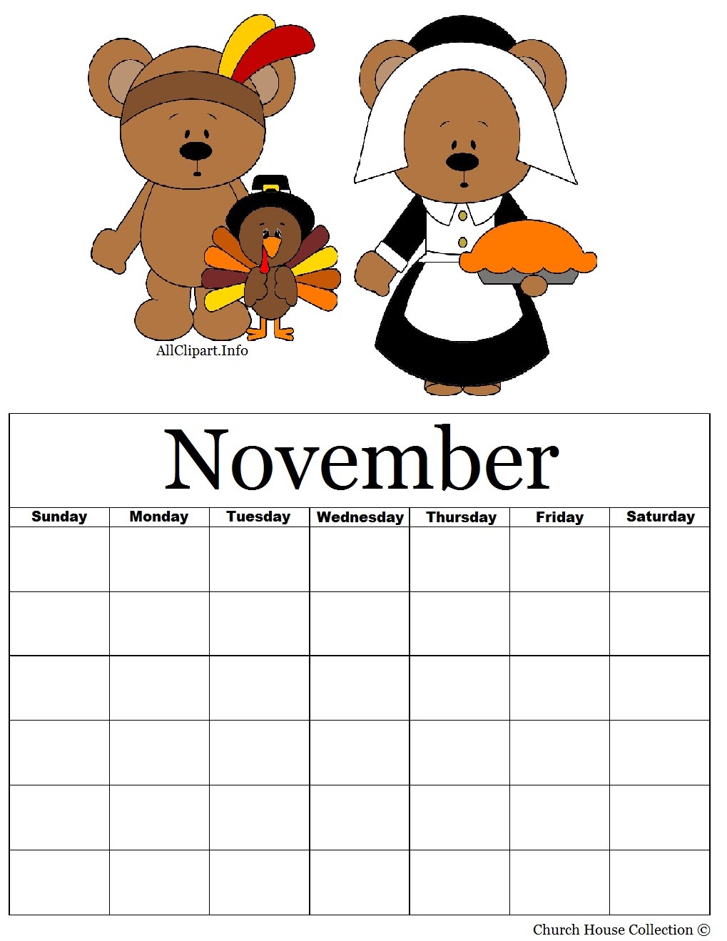 free calendar clipart thanksgiving Clipground