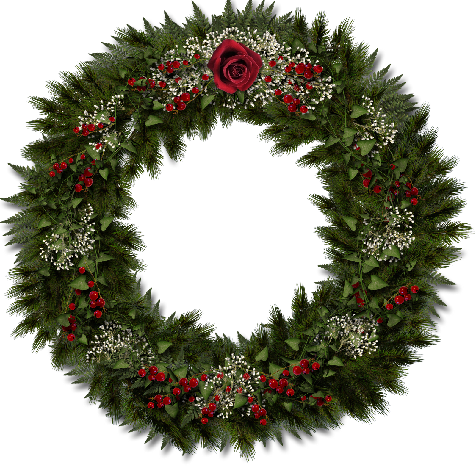 free christmas wreath border clip art - Clipground