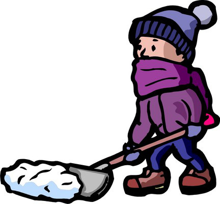 free clipart cartoon image of man shoveling snow - Clipground