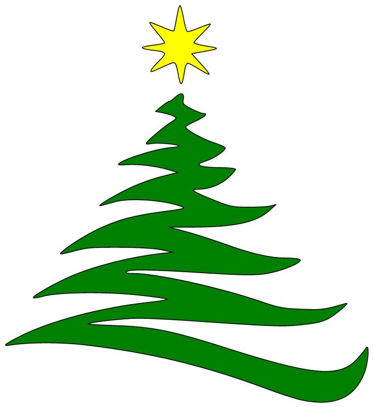 free clipart christmas tree outline - Clipground