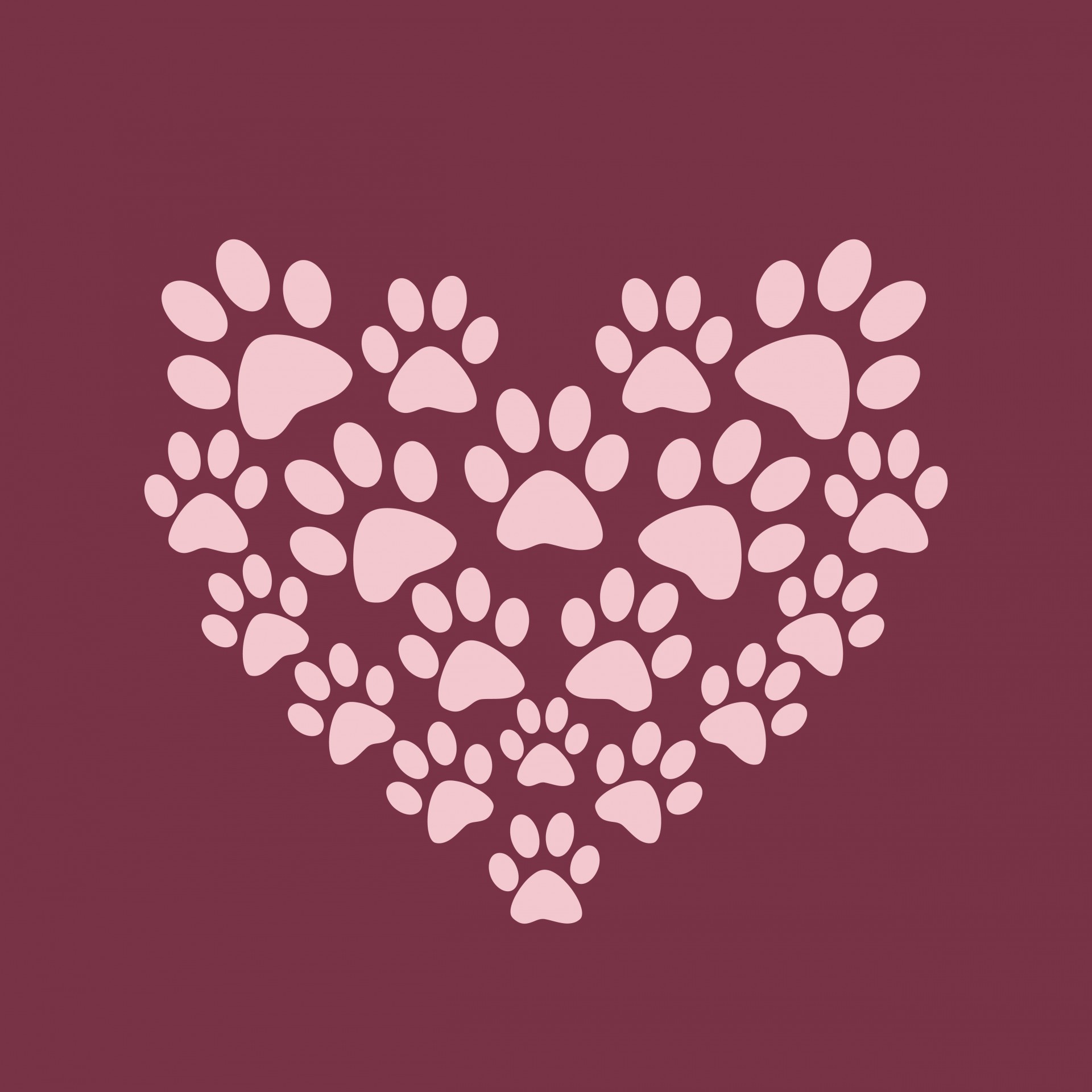 free clipart purple paw print background - Clipground