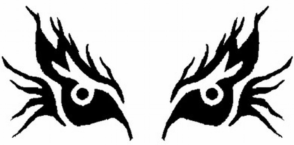 scary eyes clipart black and white - Clipground