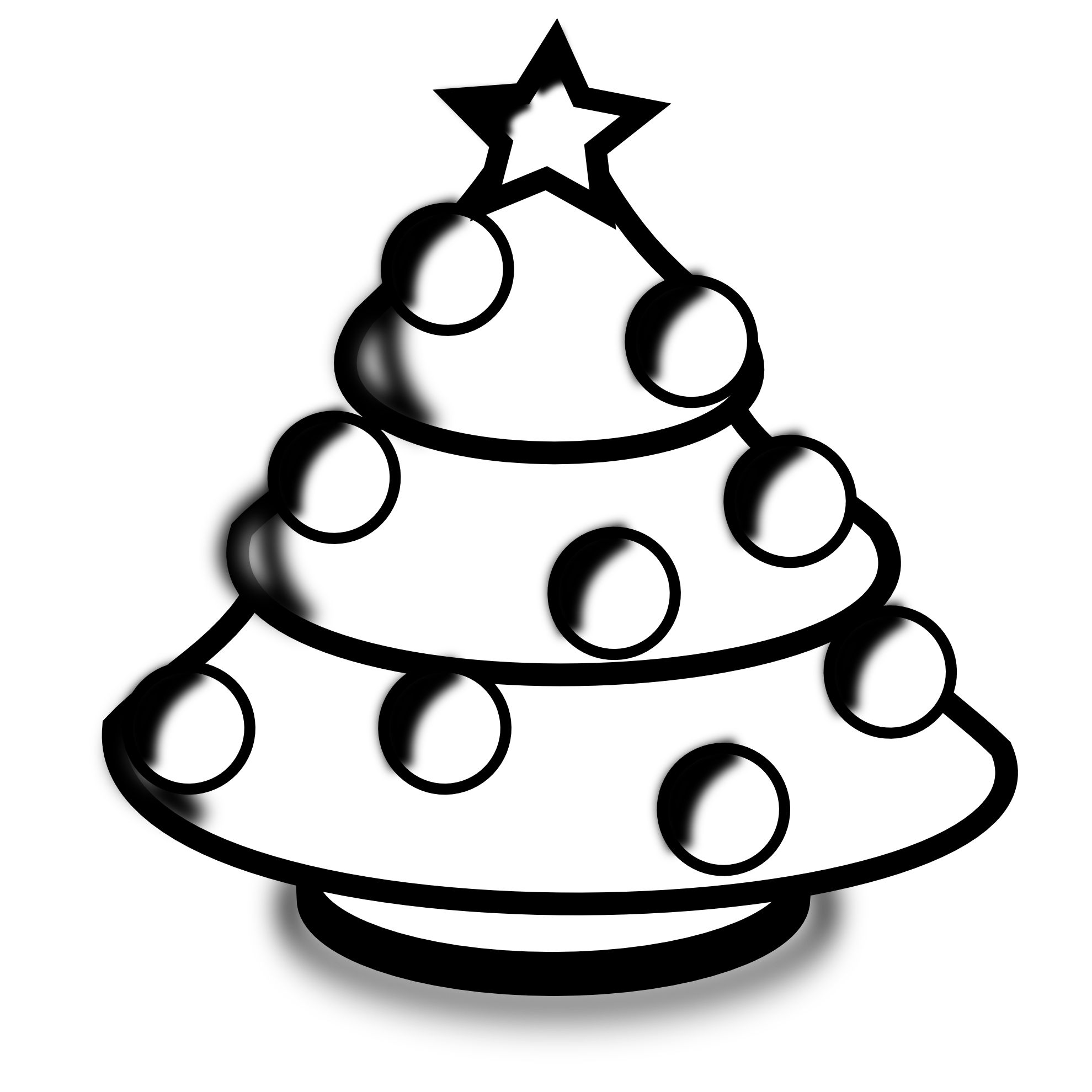 elegant-christmas-clipart-black-and-white-clipground