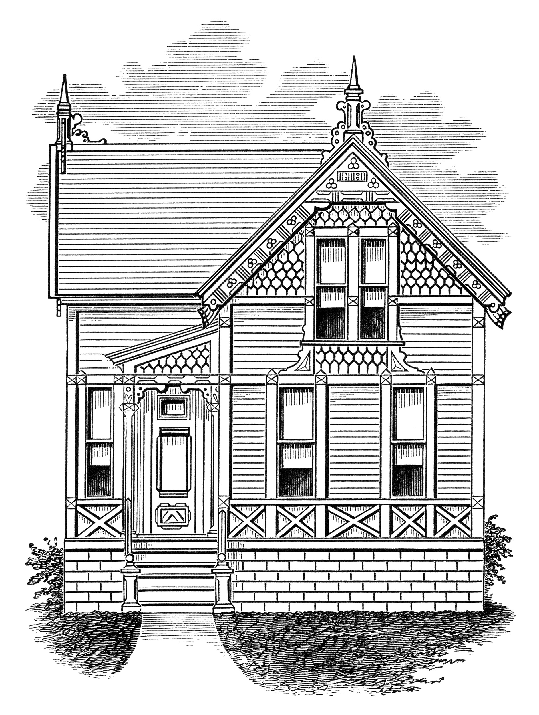 line drawing house clipart - Clipground