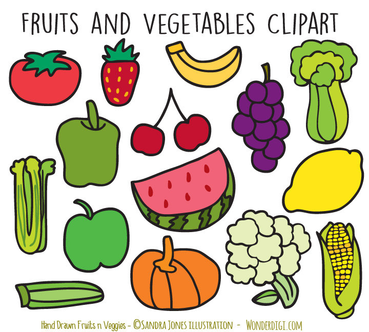 clipart for fruits and vegetables - photo #34