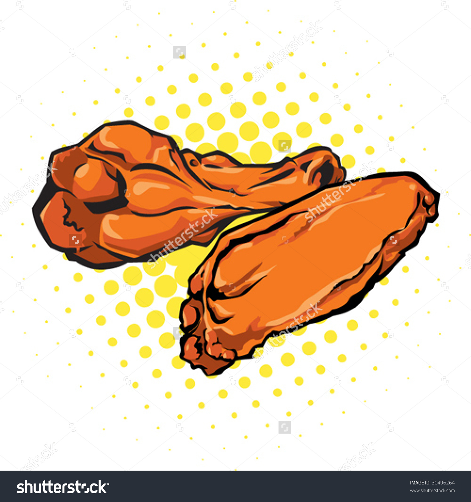 Fried chicken wings clipart - Clipground