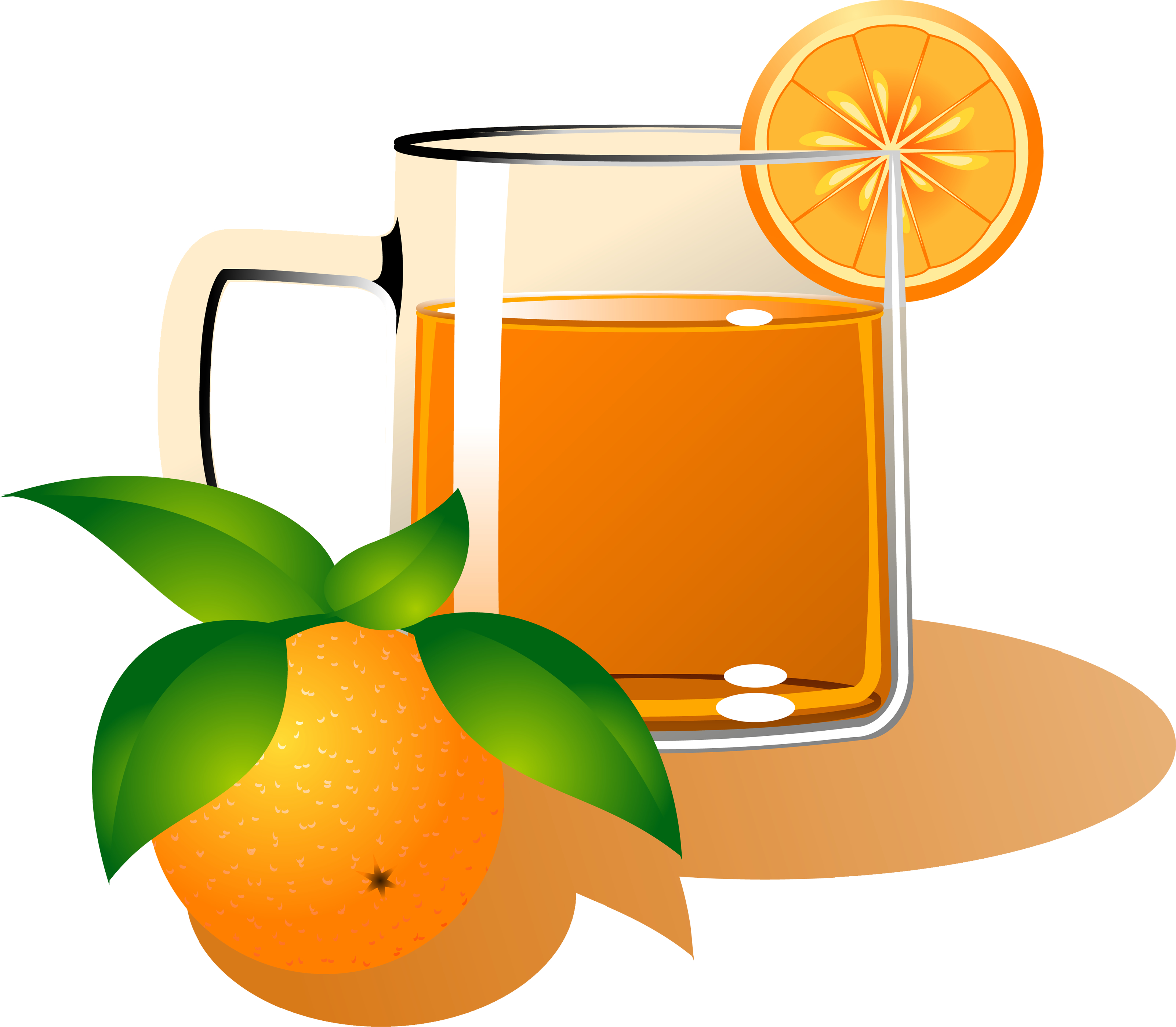 cute orange juice clipart