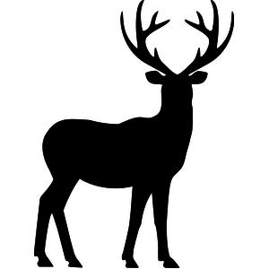 full body reindeer silhouette clipart - Clipground