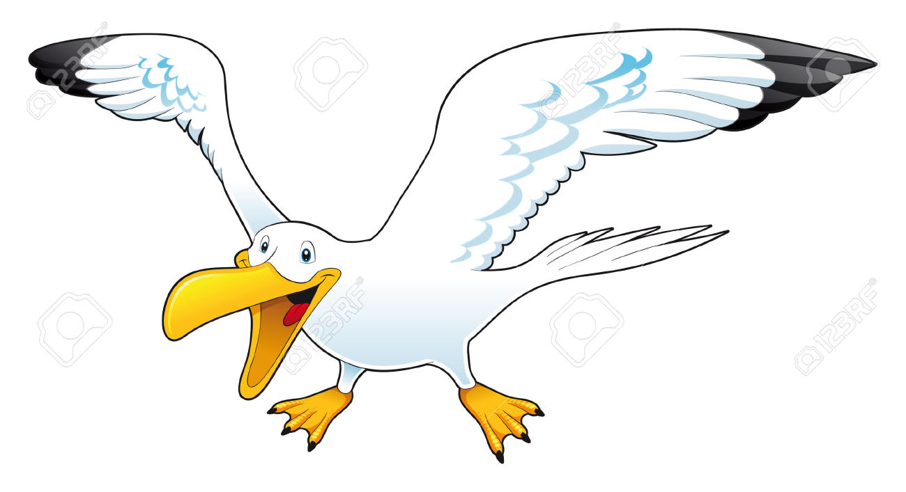 free clip art seagull cartoon - photo #19