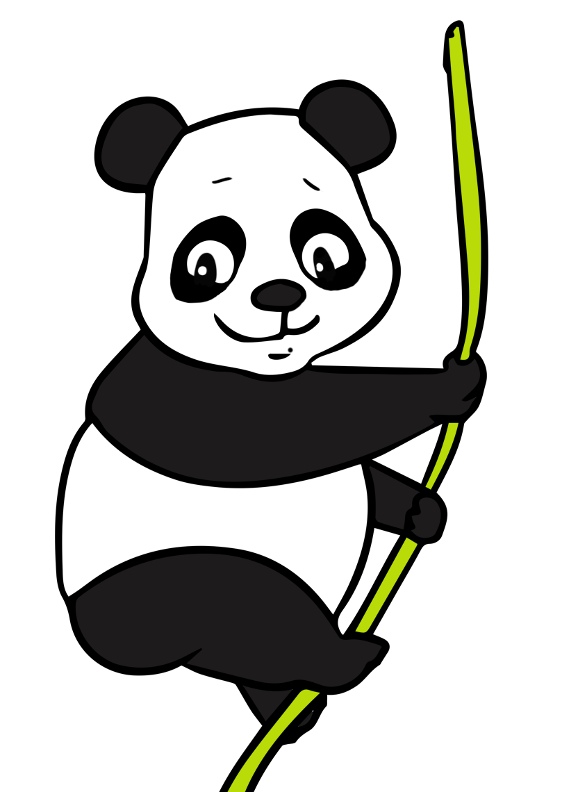 panda eating clipart - photo #25