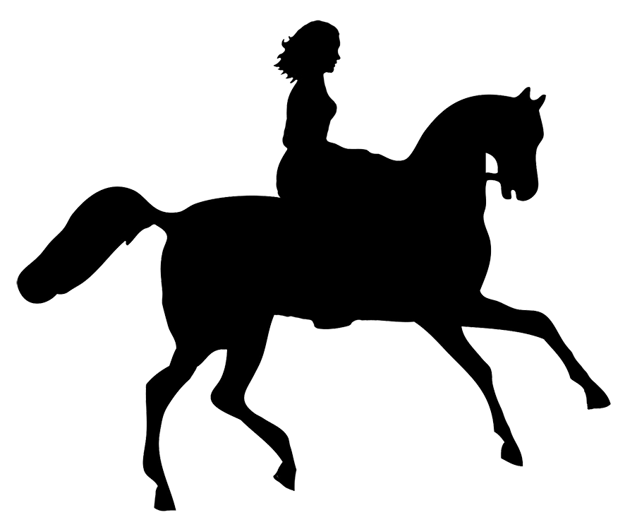 girl horse silhouette clipart - Clipground