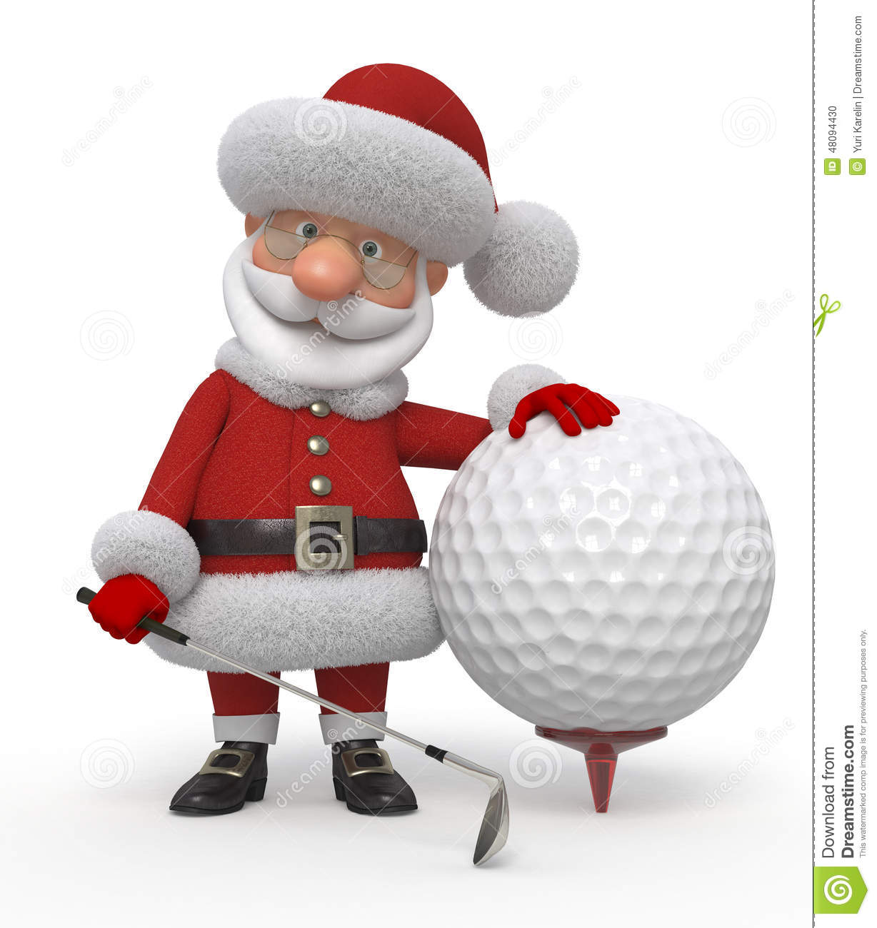 santa golfing clipart - photo #23