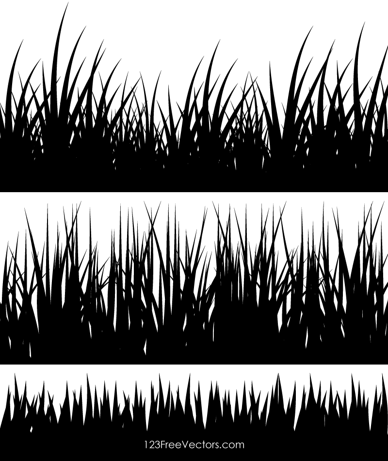 grass clipart silhouette - Clipground