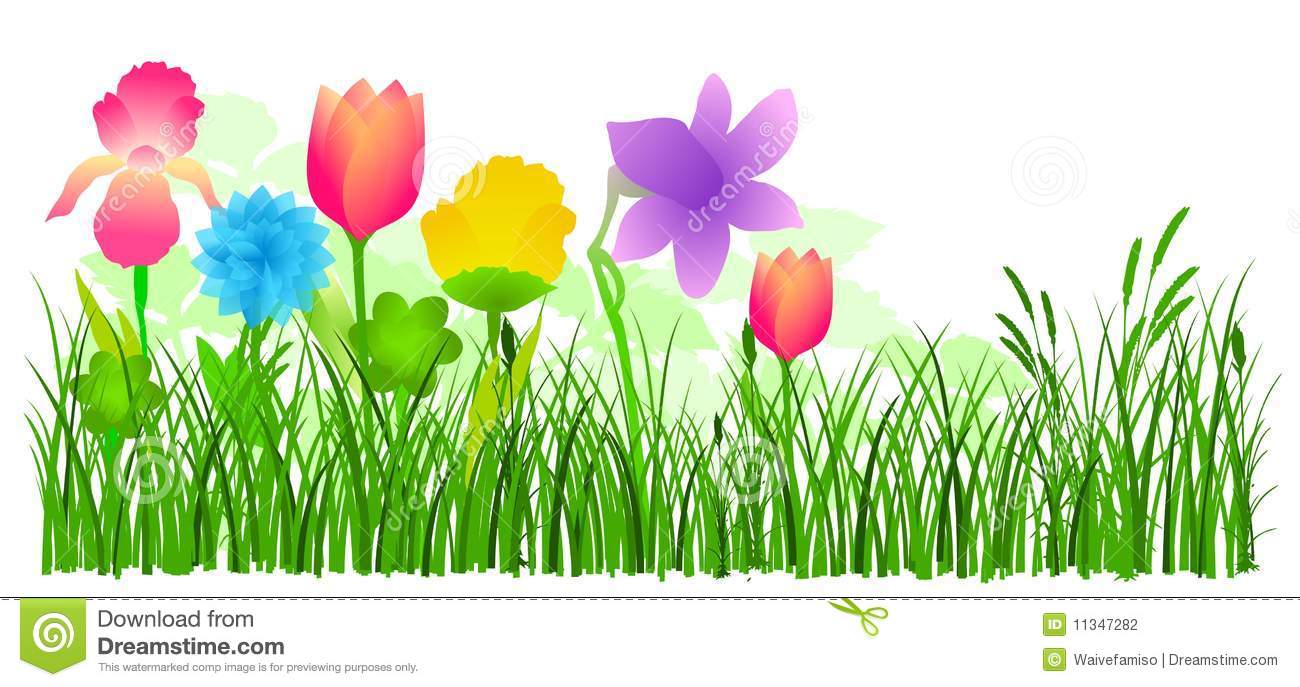 free clipart grass and flowers - photo #34