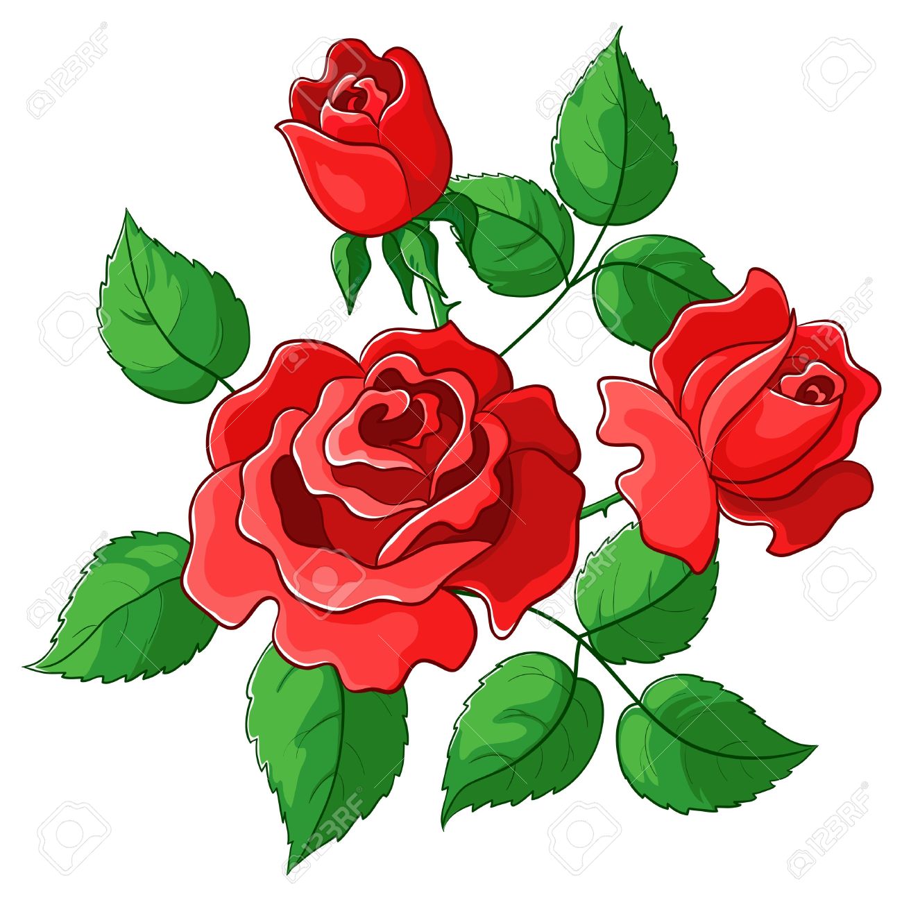 clipart red rose bud - photo #43