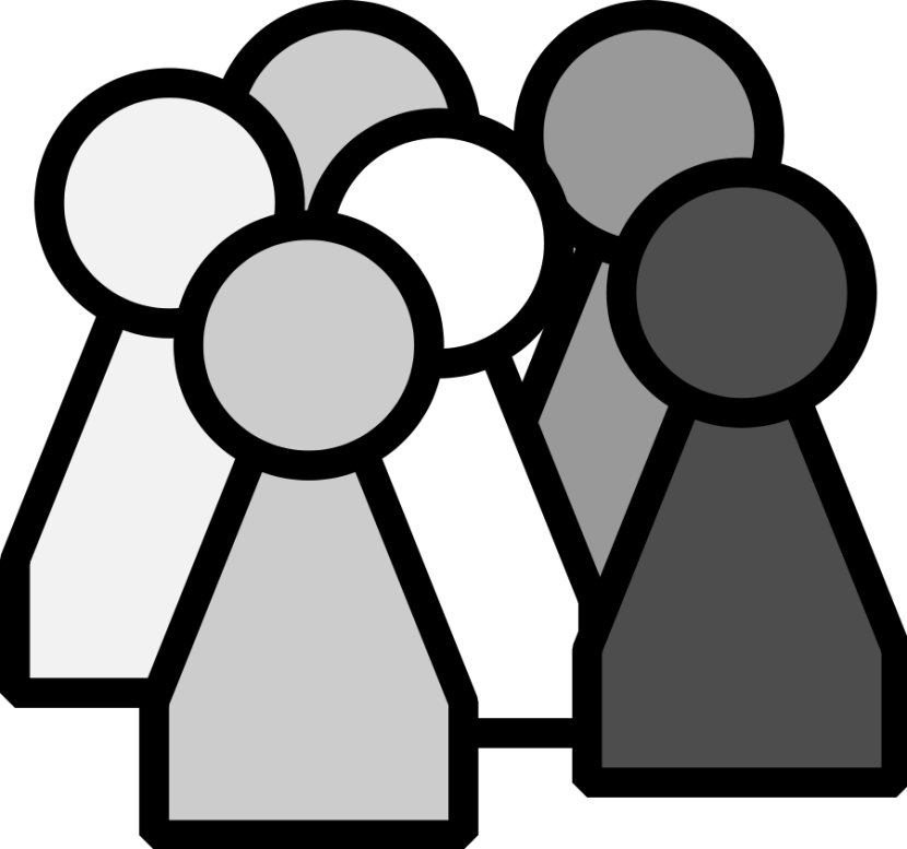 group of people black and white clipart - Clipground