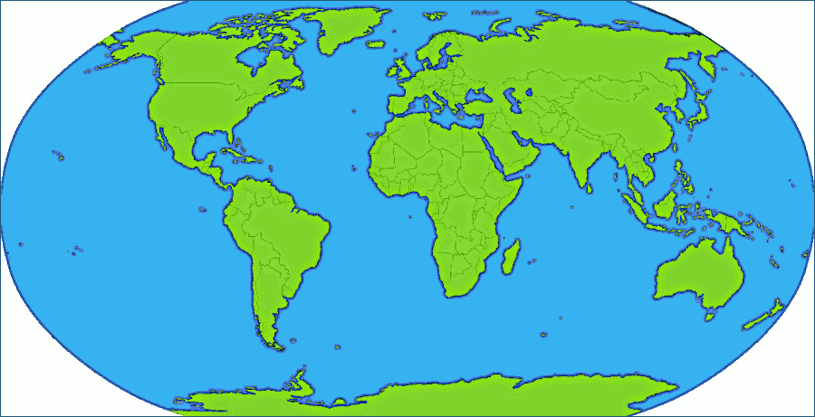 world map with countries clipart
