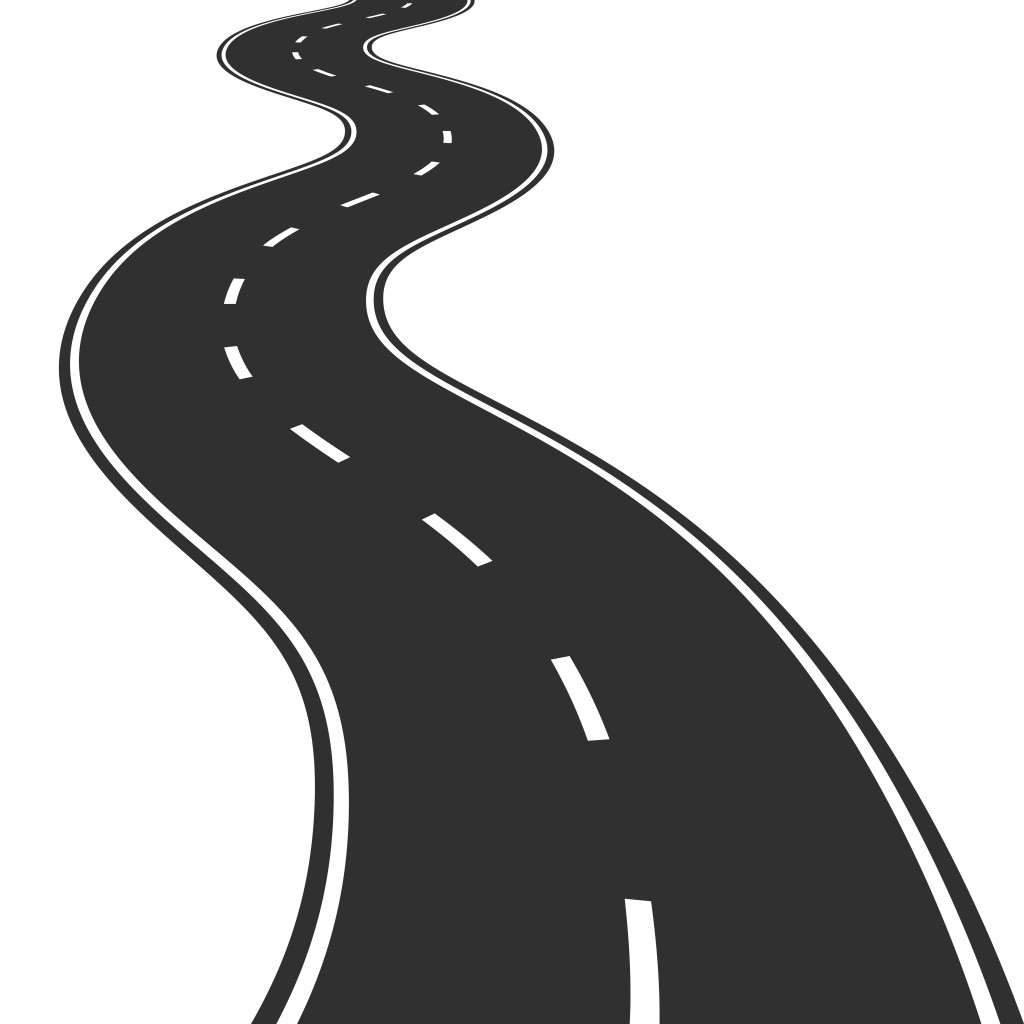 free road map clipart black and white - Clipground
