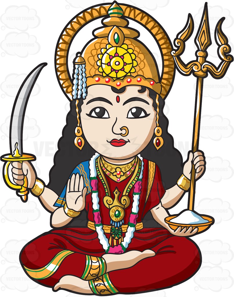 Hindu goddess clipart - Clipground