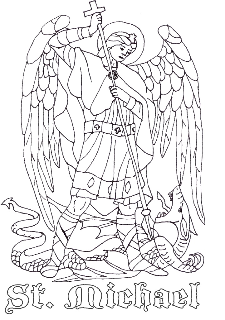 holy archangels clipart to color - Clipground