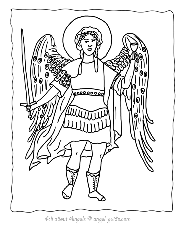 holy archangels clipart to color - Clipground