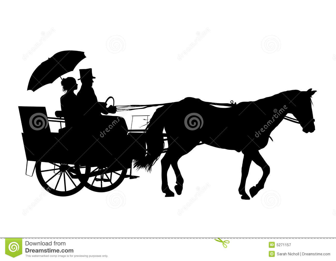 clipart horse drawn carriage - photo #12