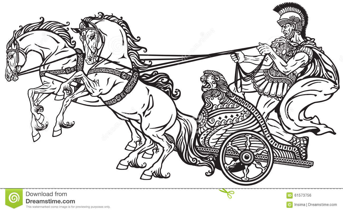 Horse dran war chariot clipart - Clipground