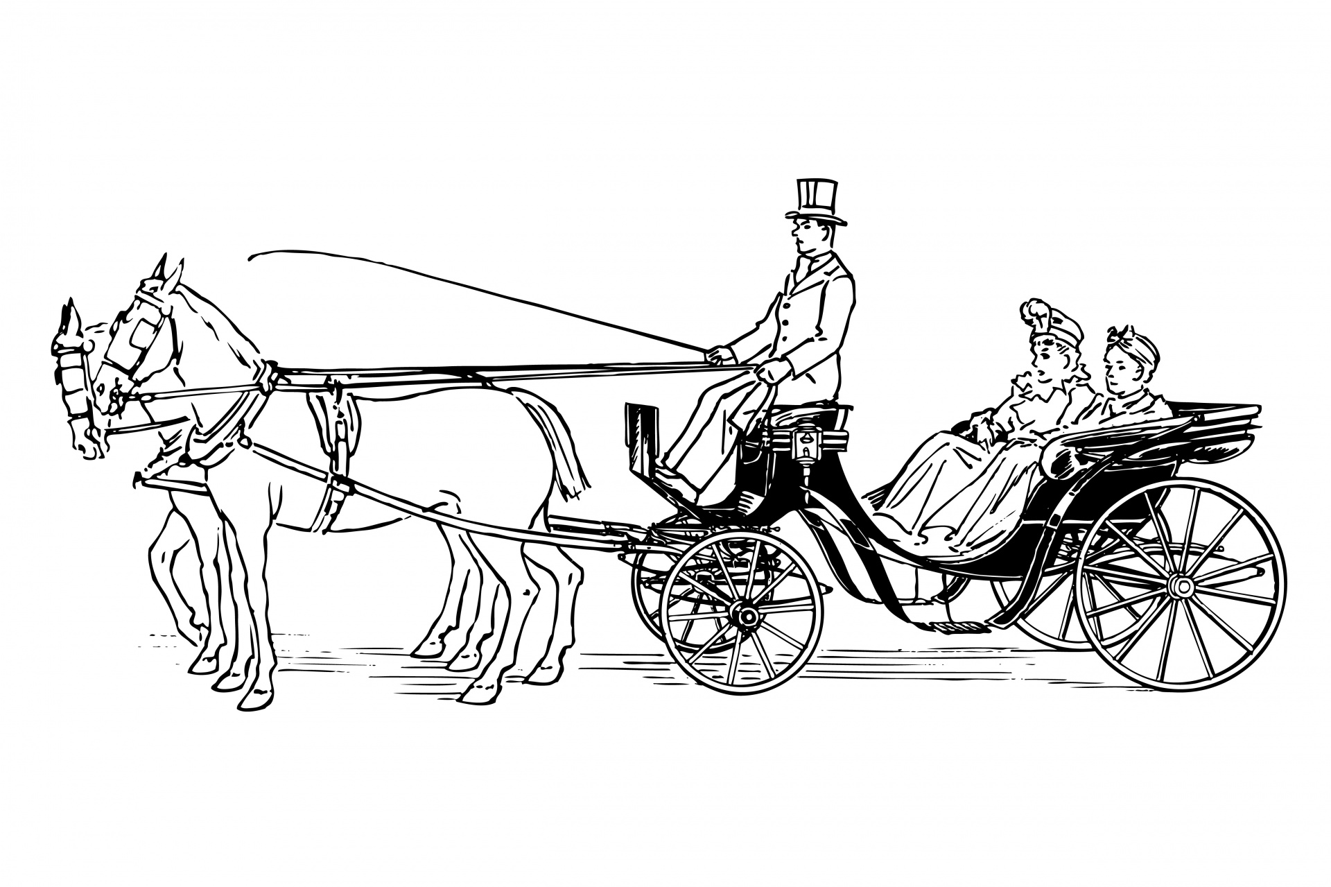 Horse drawn carriage clipart - Clipground