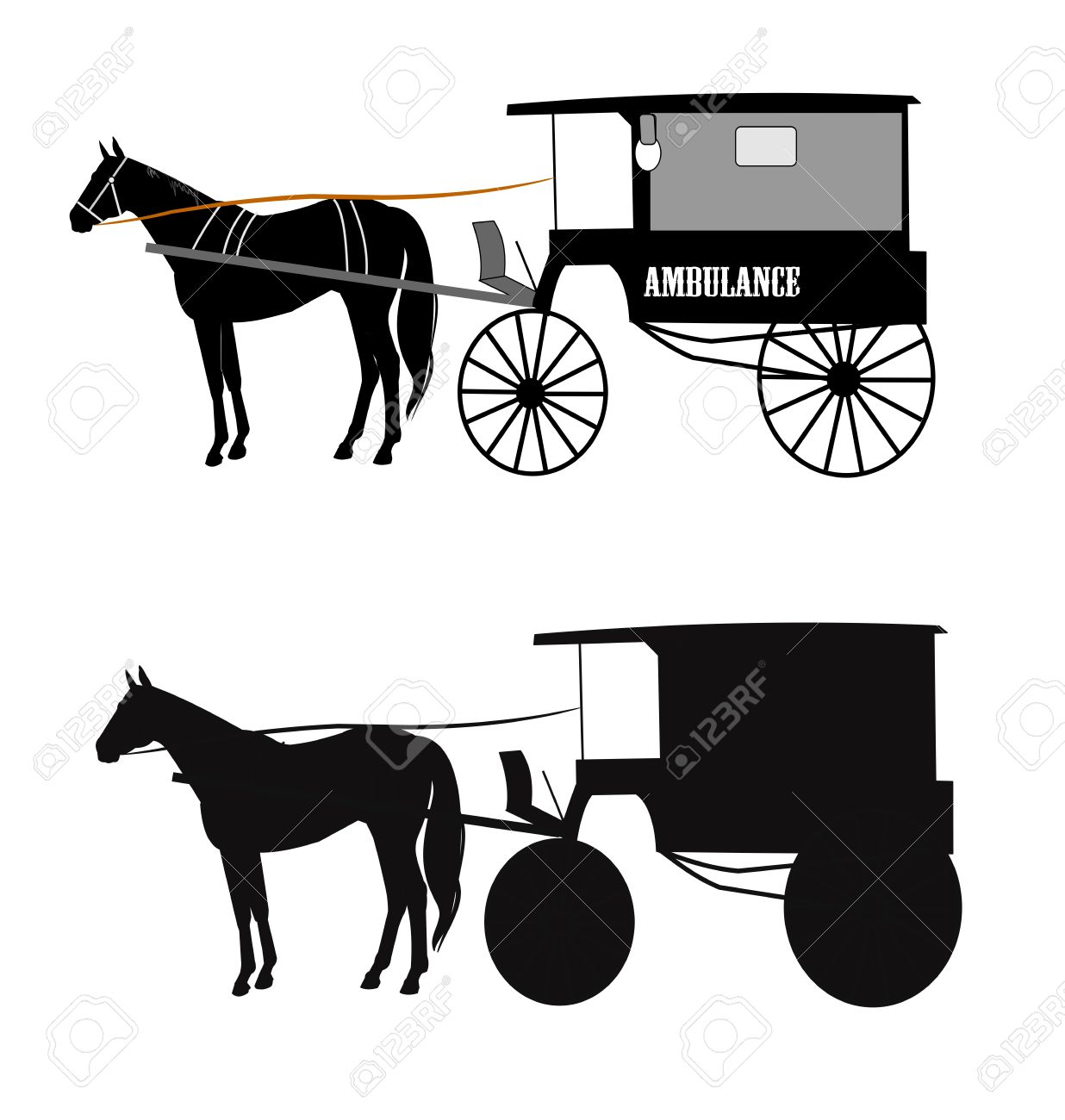 clipart horse drawn wagon - photo #17