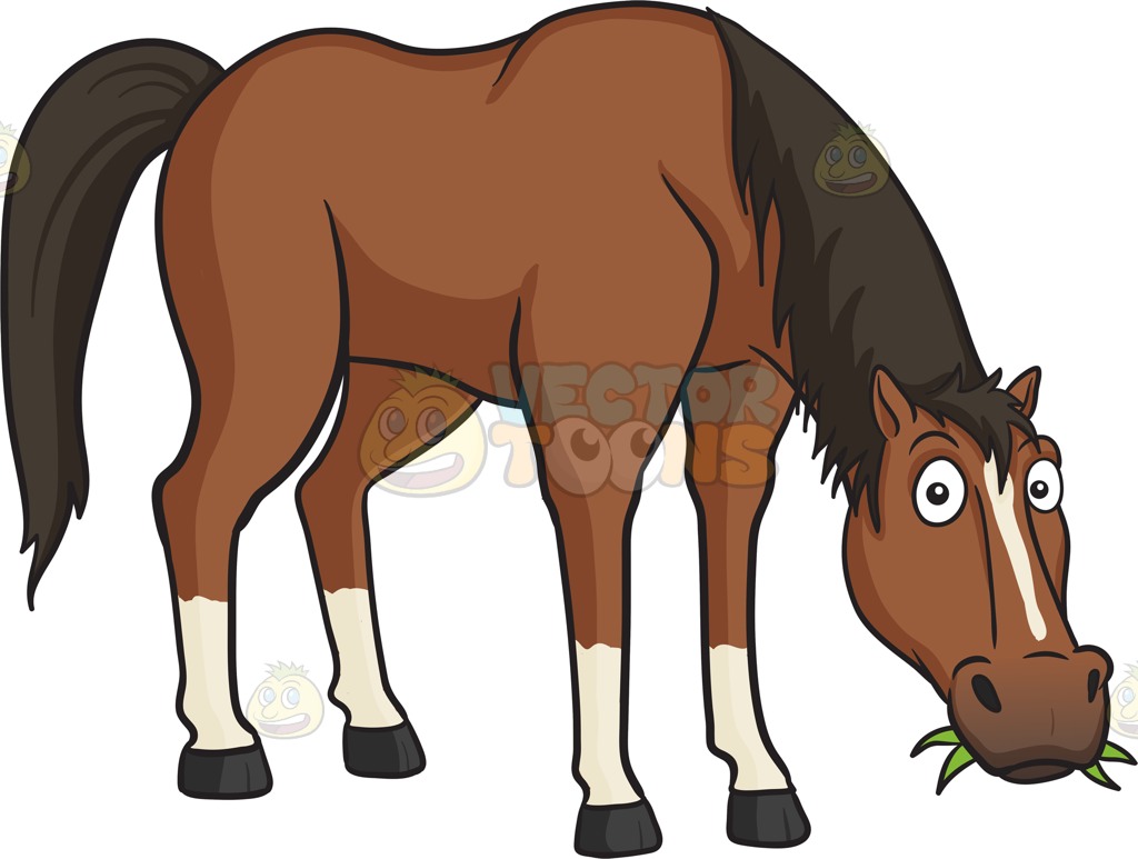 horse eating clipart - photo #1
