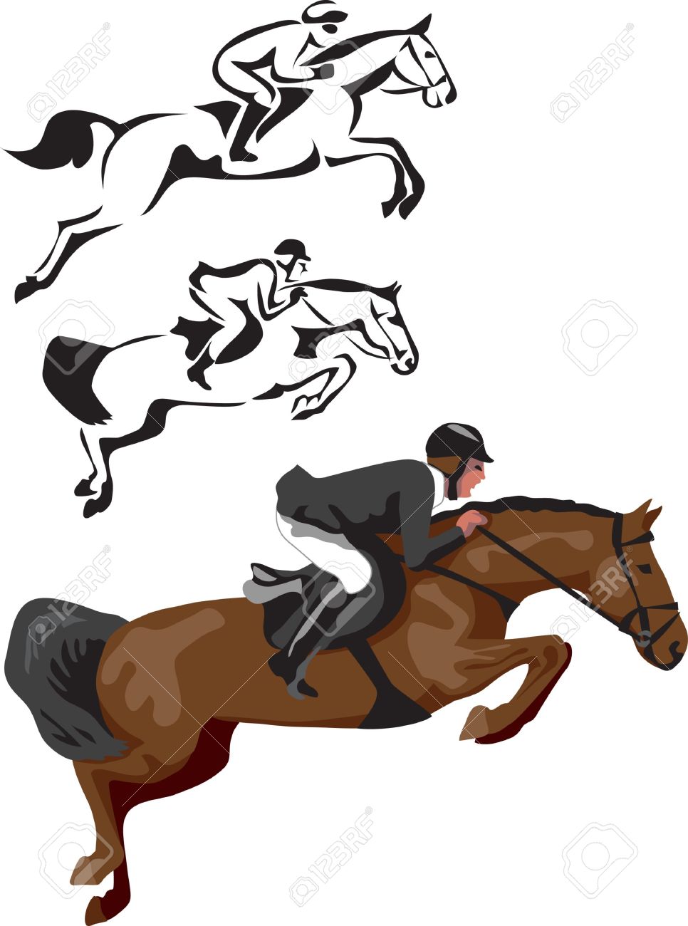 clipart show jumping horses - photo #15