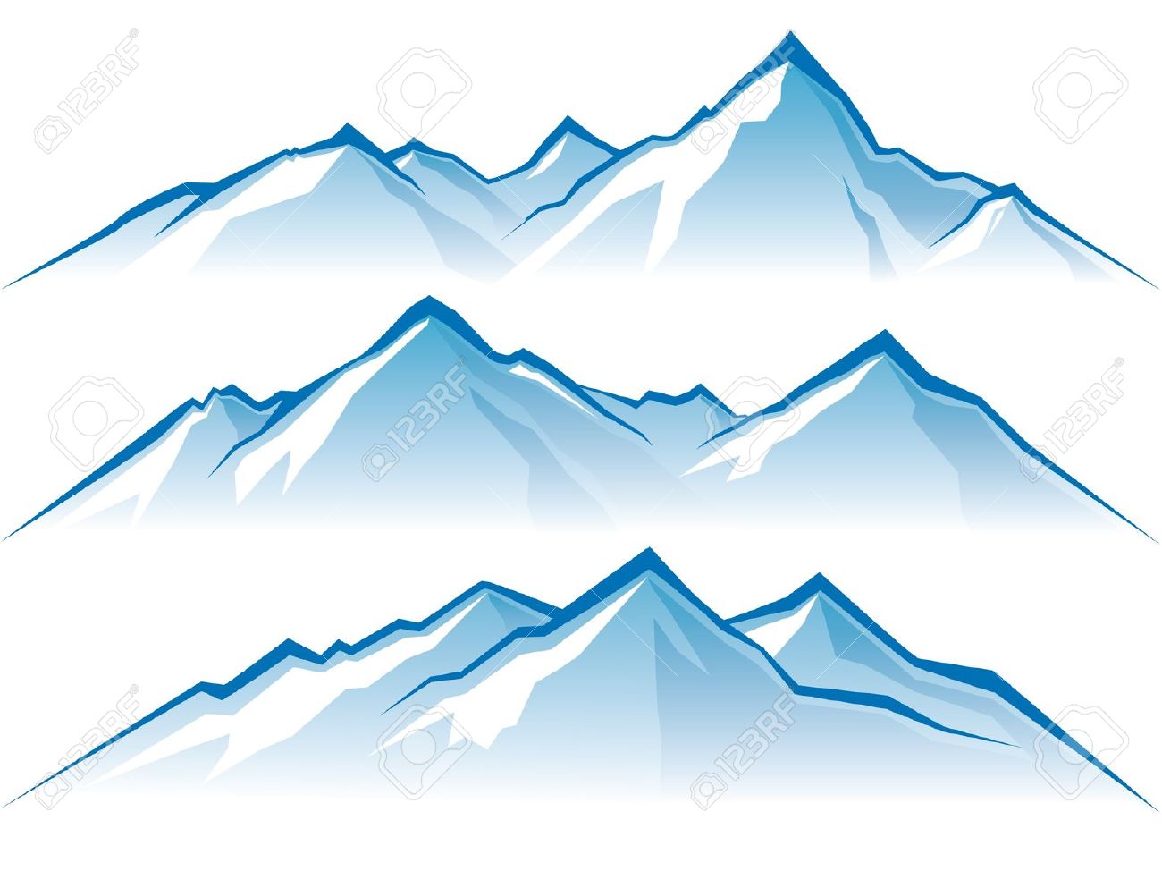 snow capped mountains clipart - photo #17