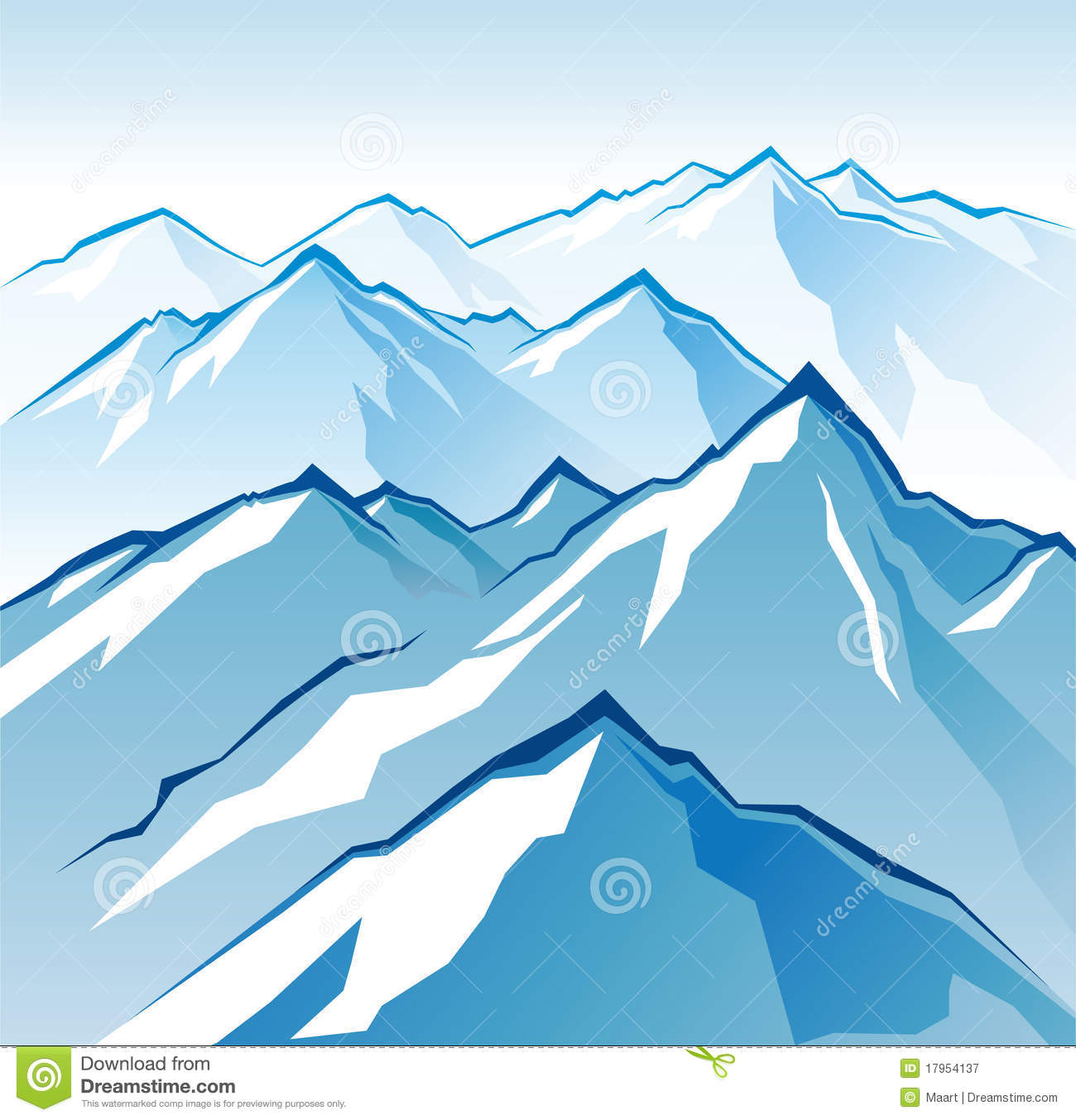 snow capped mountains clipart - photo #31
