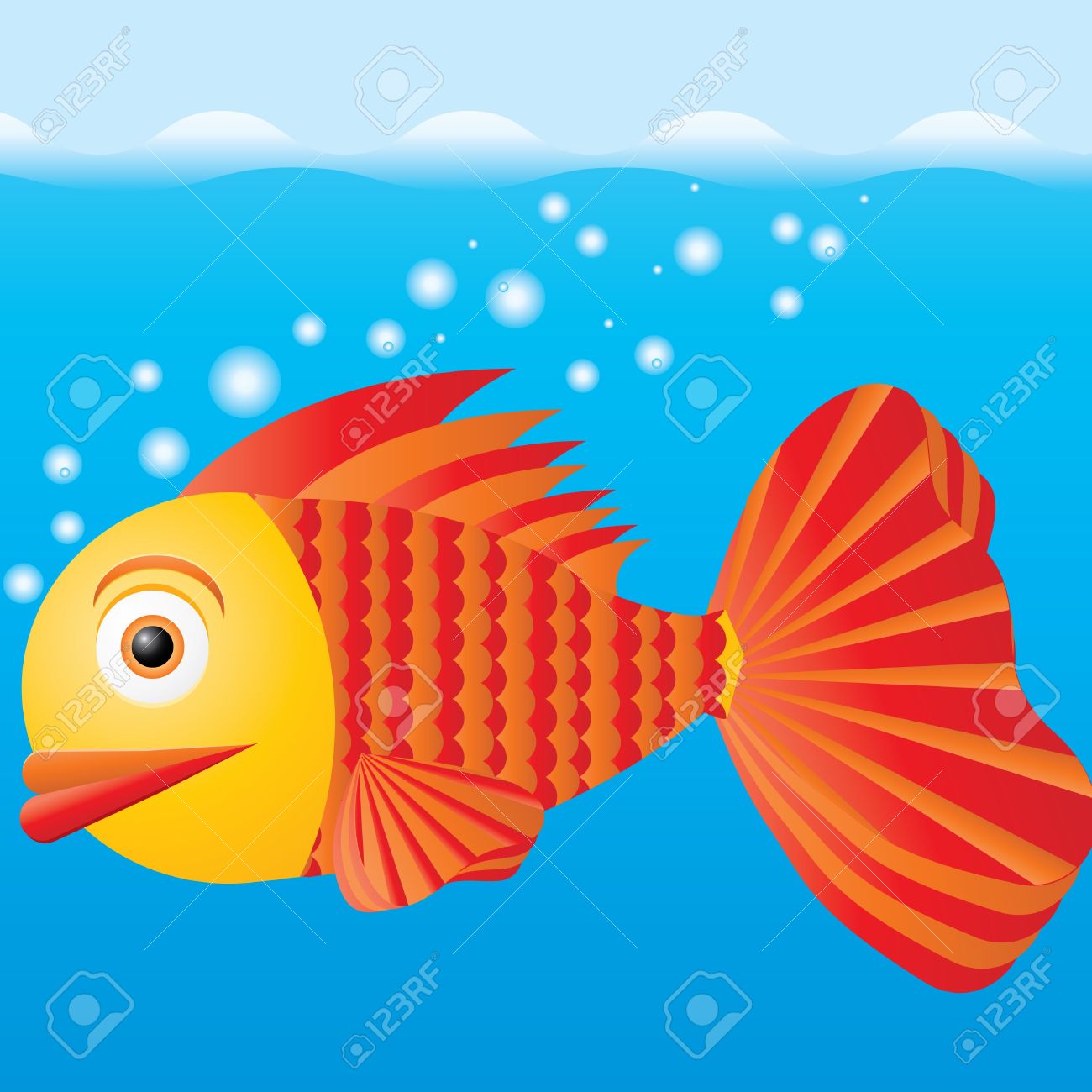 clipart of fish in water - photo #8