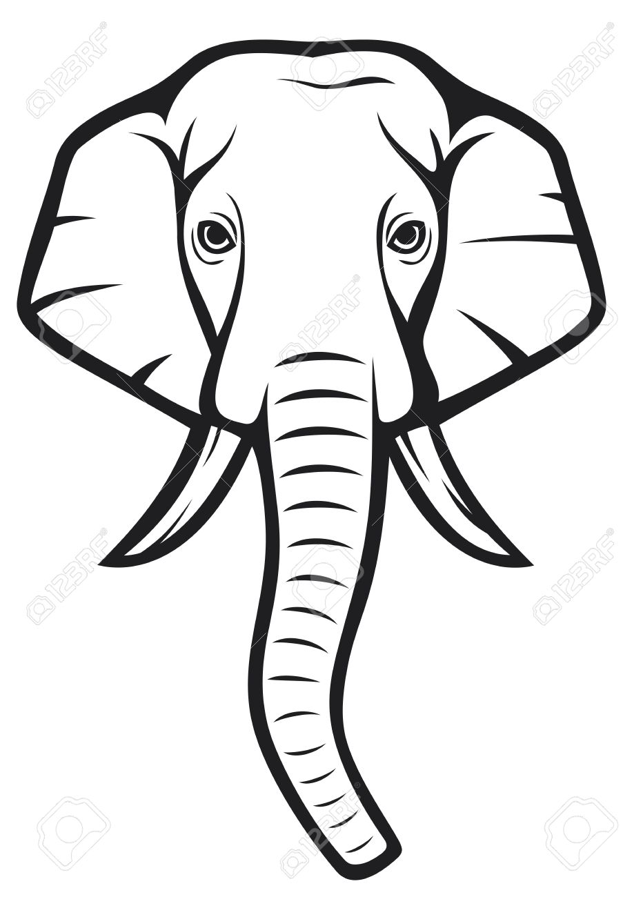 elephant head clipart - photo #15
