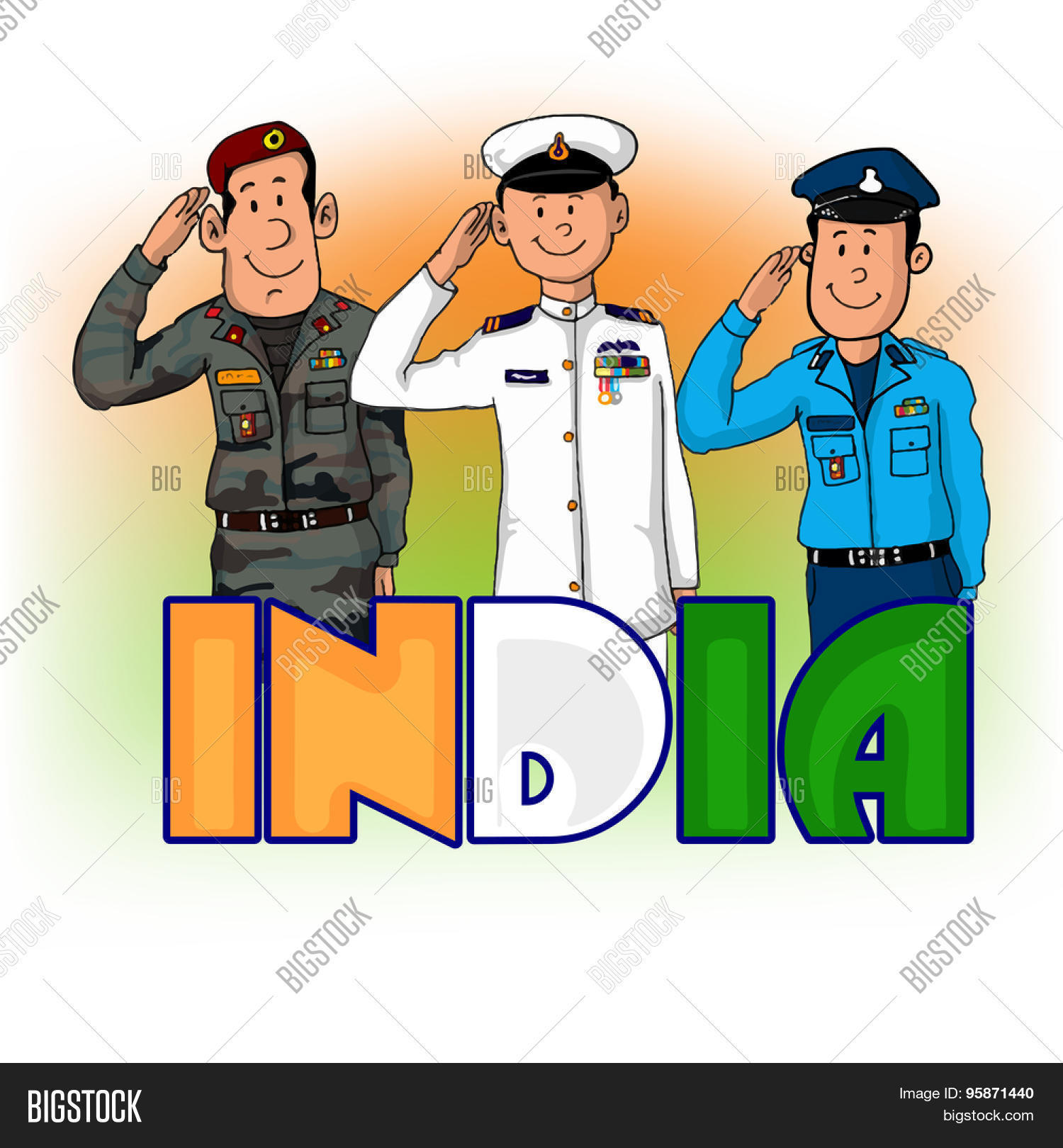 indian soldier salute clipart - Clipground