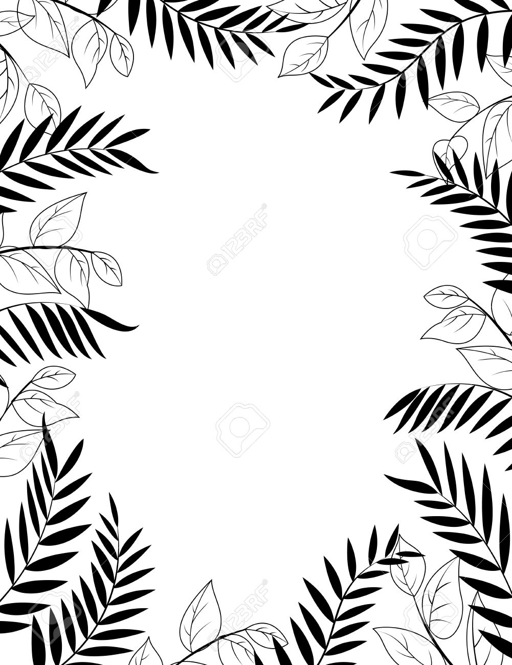 jungle background clipart black and white - Clipground