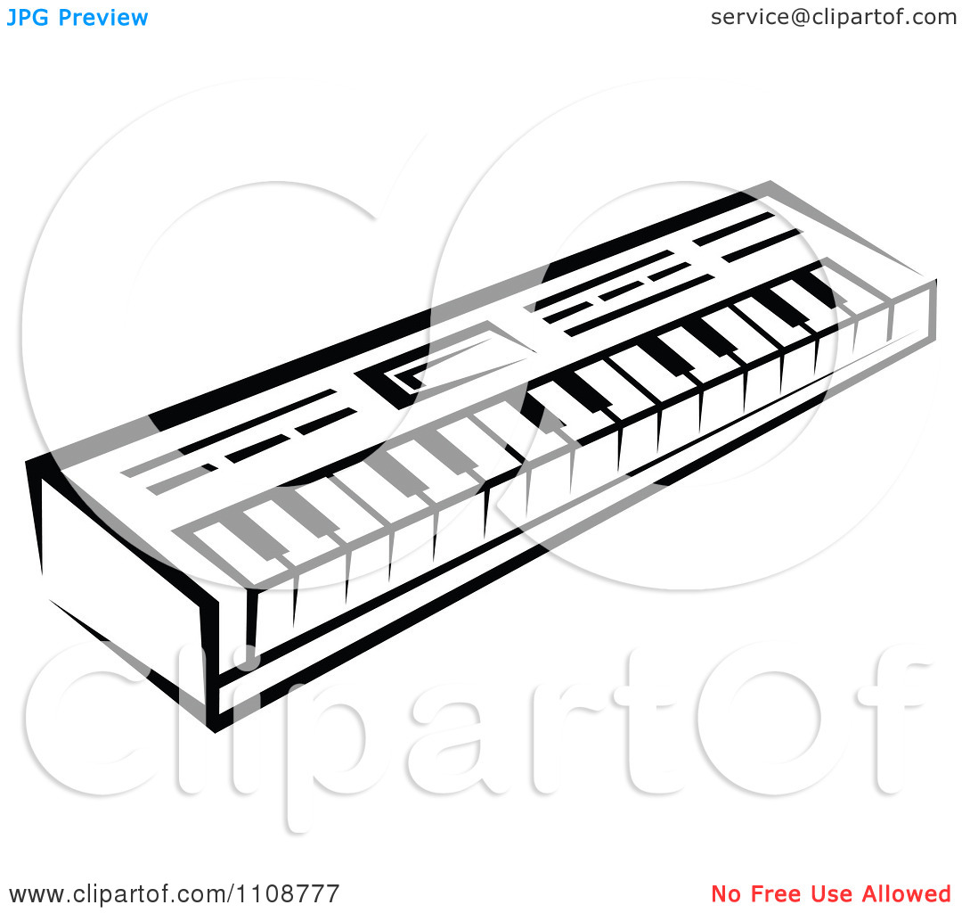 free clip art black and white musical instruments - photo #22