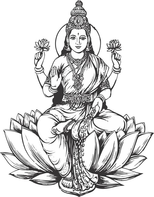 Shri lakshmi clipart - Clipground