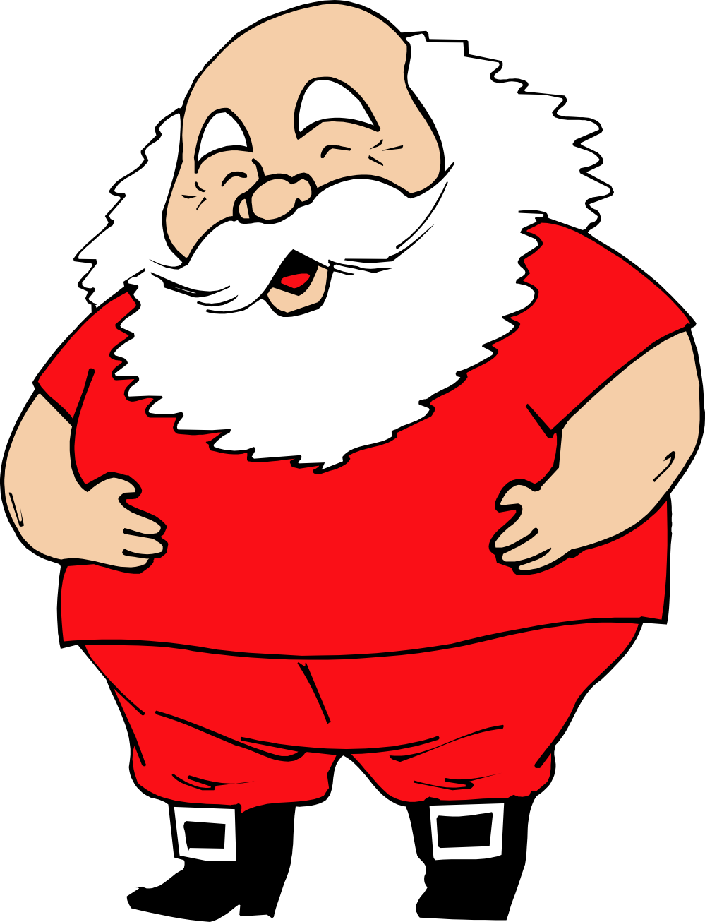 silly santa funny clipart - Clipground