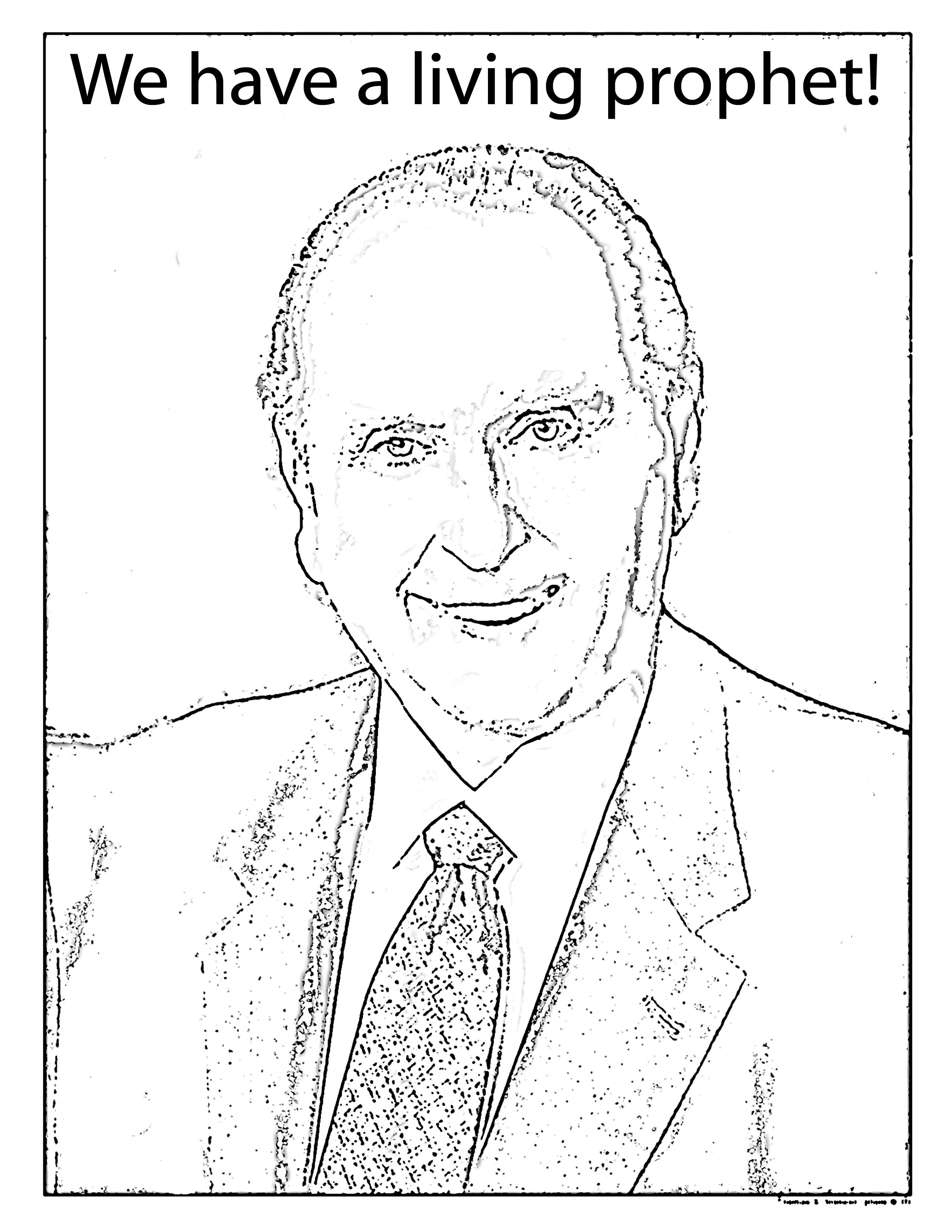 lds coloring clipart primary president monson prophet missionary lesson sheets mormon fathers conference colouring general activities printable numbers nursery living