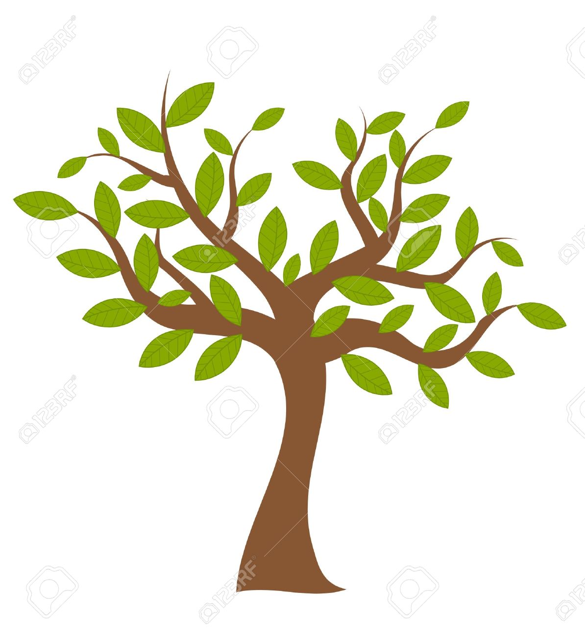 clipart of a tree with leaves - photo #5