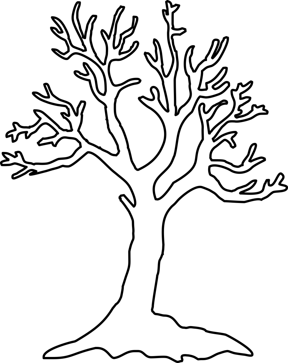 Tree Clipart Outline Moczydesigns