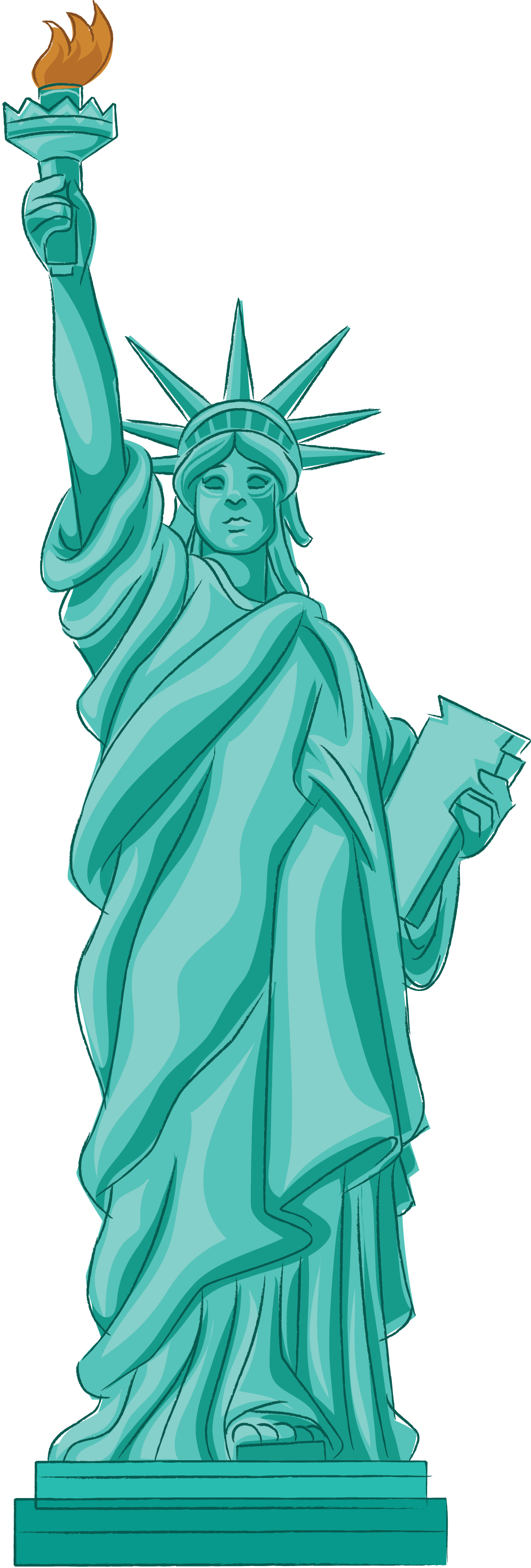 Liberty statue clipart - Clipground