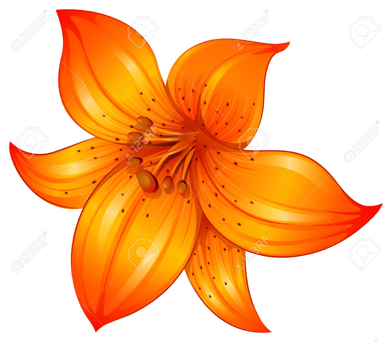 orange flower clip art free - photo #37