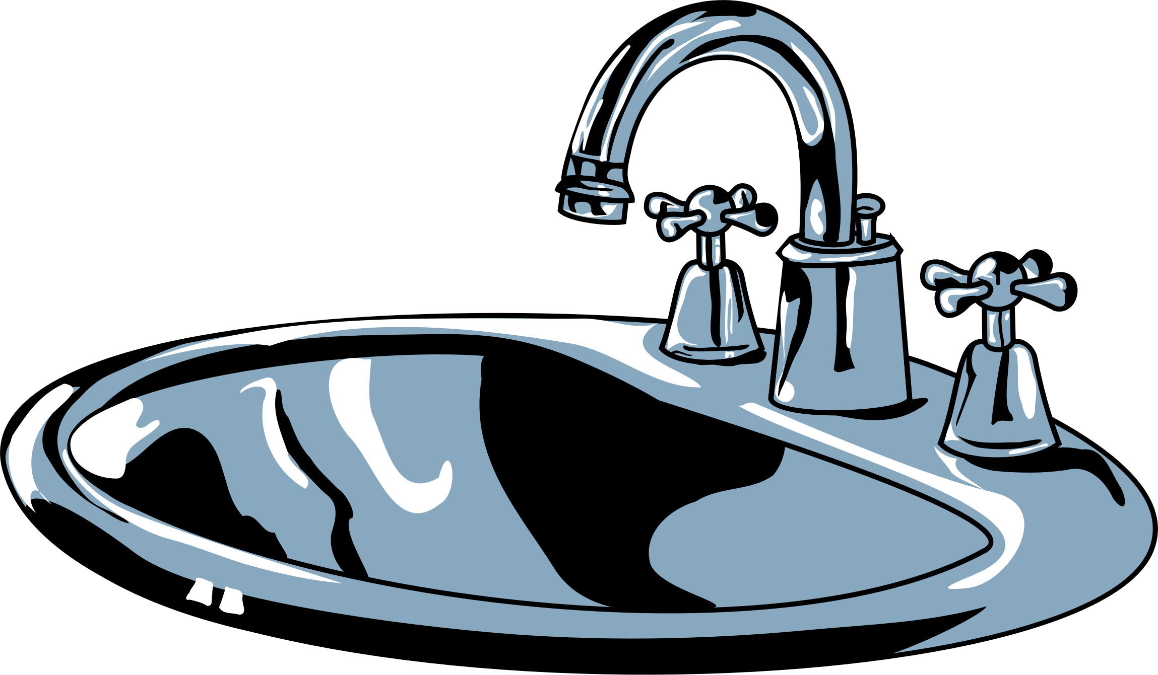 cartoon picture of bathroom sink
