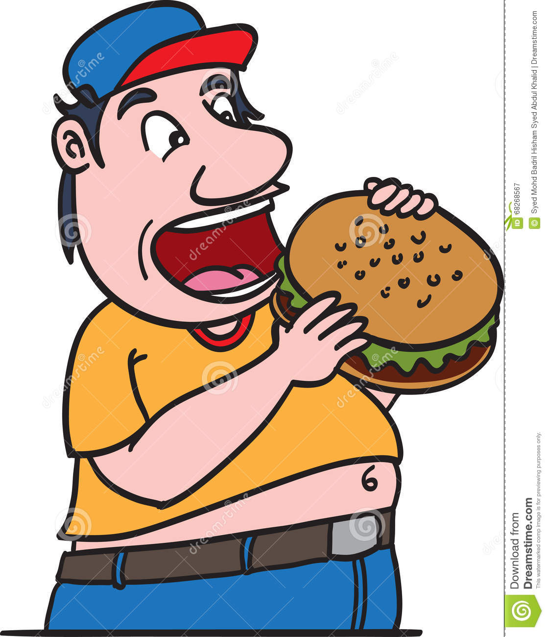 clipart fat man eating - photo #37