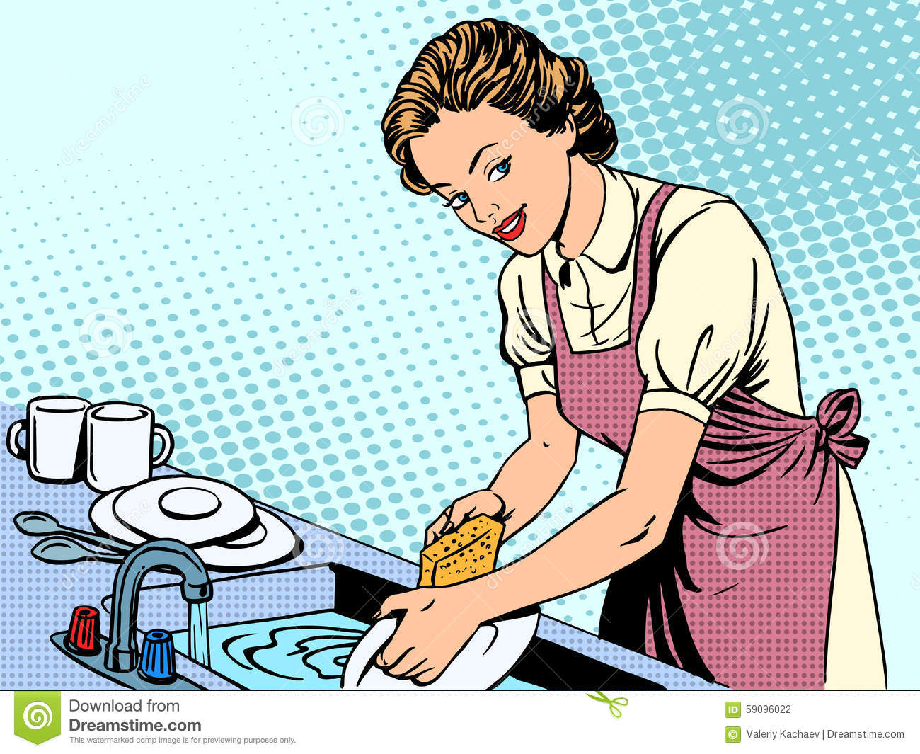 man washing dishes clipart - Clipground